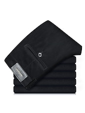 baratos Magro-Homens Social Calças de Veludo Calças de inverno Calças Calças de Terno Bolsos Tecido Conforto Respirável Ao ar livre Diário Para Noite Moda Casual ダークカーキ Preto