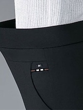 economico pantaloni eleganti da donna-Per donna Ghette Streetwear Semplice Informale Alla caviglia Vita alta A strisce Tasche Stampa Traspirante Morbido All&#039;aperto Media elasticità Esterno Da mare Casual / quotidiano In bianco e nero Nero