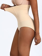 billige Shapewear-Dame Boxershorts Formet Bekledning Mote Formede Klær Korsetter Kort Høy Midje عادي Midjekontroll Rumpeløft Komfort Høy Elastisitet Fritid / hverdag Hud Svart (SVART) Tynn