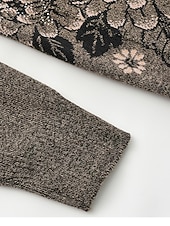 voordelige Vesten en bovenkleding-Dames Vest Trui Stijlvol Casual Zacht Bloemig Geribd Strakke ronde hals Knop Zak Lange mouw breien Buiten Feestdagen Uitgaan bordeaux Grasgroen Herfst Winter