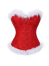 economico Regali-Body Shaper Plus Size per Donne Corpetti di Moda a Fiore Comfort per Feste di Natale Casa in Poliestere Traspirante Bandeau Senza Maniche Senza Schiena Piuma Estate Primavera Nero Rosso Vino Regalo