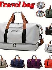  Reisetasche für Herren mit großem Fassungsvermögen – wasserdichtes Oxford-Gewebe mit verstellbarem Schultergurt und separatem Schuhfach für Fitnessstudio, Sport und Wochenendausflüge