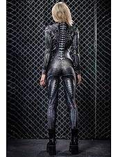 olcso Koponyák és csontok-Csontváz Halálfej Halloween Szerepjáték Jelmezek Body Full Body Catsuit Farsangi jelmez Overall Egy darab Ijesztő jelmez Gyermek Felnőttek Női Álarcos mulatság Mardi Gras Parti Halloween Egyszer