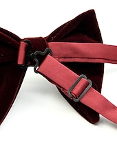 お買い得  ディナーパーティー-男性用 結婚式 ネクタイ ソリッド ブラック ピンク ワイン 2023年