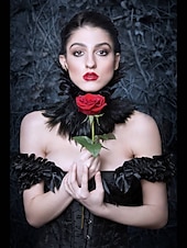 economico Accessori e altro-Punk &amp; Gotico Girocollo Collare di piume Strega malefico Drag queen Unisex Fantasia Notte di Valpurga Halloween Carnevale Performance Parata dell&#039;Orgoglio Mese dell&#039;orgoglio Adulti Collana Tutte le