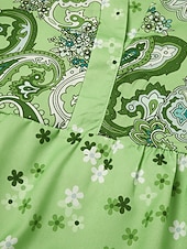 olcso Alkalmi virágos ruhák-női műszakos ruha bohó ruha térdig érő ruha rózsaszín hosszú ujjú virágos fodros smocked print nyár tavasz ősz v nyak boho alkalmi flare mandzsetta ujj 2023 4xl