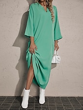 ieftine Rochii de Vacanță-Pentru femei Rochie Maxi lungă Rochie Lunga Rochie Maxi Rochie casual Rochie imprimata Rochie de primăvară De Bază Clasic Modern În aer liber Vacanță Zilnic Potrivire Largă Frunză Simplu Lungime