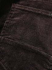 economico Sottile-Per uomo Pantaloni Eleganti Pantaloni in velluto a coste Pantaloni Tasca Semplice Comodità Traspirante Ufficio Affari Cáqui Escuro Nero