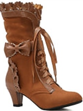  Botas femininas estilo vitoriano gótico com cadarço e acabamento em laço e babados – botas elegantes inspiradas em Gatsby para cosplay, festas à fantasia e moda vintage