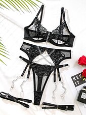 Women's Sexy Lingerie Sets Pure Color Lovers Hot Breathable Straps Sleeveless Backless Summer Spring Home Outfits 23