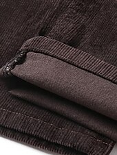economico Sottile-Per uomo Pantaloni Eleganti Pantaloni in velluto a coste Pantaloni Tasca Semplice Comodità Traspirante Ufficio Affari Cáqui Escuro Nero