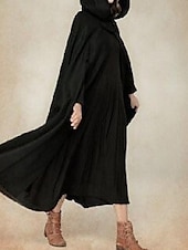 abordables Abrigos de Invierno-Mujer Capa / Capas Exterior Ropa Cotidiana Noche Otoño Invierno Largo Abrigo Ajuste regular Resistente al Viento Mantiene abrigado Elegante Estilo clásico Casual Chaquetas Manga 3/4 Plano Demasiado
