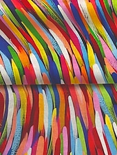 billige Kunst &amp; Design t-skjorte-Dame T skjorte Grafisk Grunnleggende Kortermet V-hals Vanlige topper Daglig Helg Trykt mønster Rød Blå Grønn