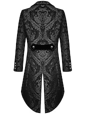 abordables Blazers et vestes-blazer décontracté pour homme noir doré vampire gothique veste grande taille showman smoking queue-de-pie robe redingote steampunk victorien