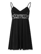cheap Sexy Lingerie-Women&#039;S Sexy Perspective Pajamas Nightdress Fat Mm Plus Size Slip Dress Set