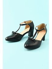 economico Calzature-Retrò Vintage Anni 1950 Anni Ruggenti Scarpe Tacchi grossi Tacchi con cinturino a T Cosplay Invitato al matrimonio Costume Per donna Carnevale Mascherata Festa / Sera Balli di fine anno Casual
