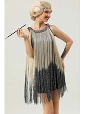 olcso Ruhák-Retró Ordító 20-as évek 1920-as évek Flapper ruha Ruhák A nagy Gatsby Esküvői Vendég Rojt Jelmez Női Farsang Álarcos mulatság Esküvő Esküvői vendég Buli / Este Felnőttek Ruha Hazatérő ruhák