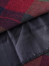 cheap Skirts-Women&#039;s Skirt A Line Swing Plaid Skirt Maxi High Waist Skirts Pocket Print Plaid Street Vacation Winter Elegant Fashion Red Blue Green Khaki