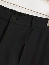 levne Volný-Pánské Oblekové Kalhoty Oblek Kalhoty Kapsy Elastický pas Bez vzoru Pohodlné Prodyšné Venkovní Denní Jdeme ven Módní Na běžné nošení Černá Vodní modrá