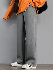 voordelige Dames joggingbroek-damesfleecebroek joggingbroek broek broek volledige lengte mode streetwear straat dagelijks zwart grijs m l winter