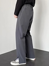 levne Volný-Pánské Oblekové Kalhoty Oblek Kalhoty Kapsy Elastický pas Bez vzoru Pohodlné Prodyšné Venkovní Denní Jdeme ven Módní Na běžné nošení Černá Vodní modrá