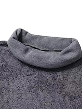 abordables Robe Simple-Robe casual Robe d&#039;hiver Robe en coton et lin Femme robe longue Patchwork Fendu Extérieur du quotidien Sortie Actif Mode Col Roulé manche longue 2023 Ample Noir Gris M L XL XXL