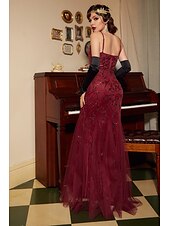 cheap Dresses-Retro Vintage Roaring 20s 1920s Flapper Dress Dress Christmas Party Dress The Great Gatsby Wedding Guest Sequins Women&#039;s Carnival Masquerade Wedding Wedding Guest Party / Evening Adults&#039; Dress
