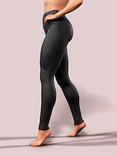 お買い得  レディース スキニーパンツ-女性用 レギンス 心地よいレギンス ファッション ストリートファッション 足首丈 ハイウエスト 純色 ハイカット 履き心地よい 通気性 ソフト マイクロエラスティック バケーション パーティー ストリート 黒の光沢のある革 ブラック ゴールド 秋 冬