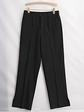 levne Volný-Pánské Oblekové Kalhoty Oblek Kalhoty Kapsy Elastický pas Bez vzoru Pohodlné Prodyšné Venkovní Denní Jdeme ven Módní Na běžné nošení Černá Vodní modrá