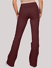 olcso Sima leggings-Női Pamutszövet nadrág Nadrágok Divat Utcai sikk Egyszerű Teljes hossz Alacsony csípő Tömör szín Rugalmas derék Mokaszinok Lélegzési képesség Mekano Mikroelasztikus Szabadtéri Vakáció Utca Rizsfehér