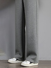 voordelige Dames joggingbroek-damesfleecebroek joggingbroek broek broek volledige lengte mode streetwear straat dagelijks zwart grijs m l winter