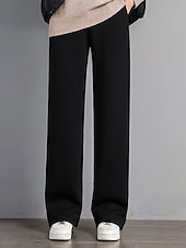 voordelige Dames joggingbroek-damesfleecebroek joggingbroek broek broek volledige lengte mode streetwear straat dagelijks zwart grijs m l winter