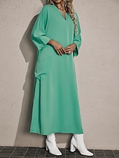 ieftine Rochii de Vacanță-Pentru femei Rochie Maxi lungă Rochie Lunga Rochie Maxi Rochie casual Rochie imprimata Rochie de primăvară De Bază Clasic Modern În aer liber Vacanță Zilnic Potrivire Largă Frunză Simplu Lungime