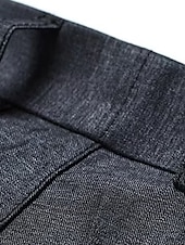 abordables Delgado-Hombre pantalones de traje Pantalones pantalones Pantalones de traje Bolsillo Plano Comodidad Transpirable Boda Exterior Diario Moda Casual Negro Caqui