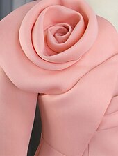 cheap Plus Size Collection-Women&#039;s Plus Size Curve Party Dress Bodycon Sheath Dress Plain Midi Dress Long Sleeve Split Off Shoulder Fashion Party Pink Fall Winter XL XXL 3XL 4XL