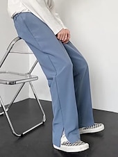 levne Volný-Pánské Oblekové Kalhoty Oblek Kalhoty Kapsy Elastický pas Bez vzoru Pohodlné Prodyšné Venkovní Denní Jdeme ven Módní Na běžné nošení Černá Vodní modrá