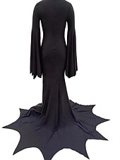 tanie Sukienki-Rodzina Addamsów Czarownica Morticia Addams Noc Walpurgii Sukienka Sukienka na Halloween Punk i gotyk Damskie Dla dorosłych Impreza / Wieczór Karnawał Mardi Gras Łatwy kostium karnawałowy