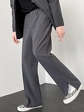 levne Volný-Pánské Oblekové Kalhoty Oblek Kalhoty Kapsy Elastický pas Bez vzoru Pohodlné Prodyšné Venkovní Denní Jdeme ven Módní Na běžné nošení Černá Vodní modrá