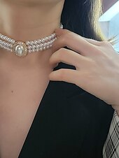 olcso Nyakláncok és függők-1db Rövid nyakláncok Nyaklánc For Női Esküvő Parti / Estélyi Ajándék Ötvözet Perlice Értékes