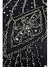 preiswerte 1920er Kleider-Goldene Zwanziger 1920er Bodenlang Kleid Abendkleid Weihnachtsfeier Kleid Kurze Ärmel Der große Gatsby Hochzeitsgast Pailletten V Ausschnitt Kostüm Damen Karneval Maskerade Abschlussball