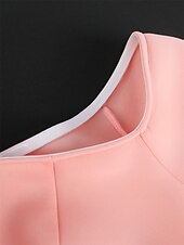 cheap Plus Size Collection-Women&#039;s Plus Size Curve Party Dress Bodycon Sheath Dress Plain Midi Dress Long Sleeve Split Off Shoulder Fashion Party Pink Fall Winter XL XXL 3XL 4XL
