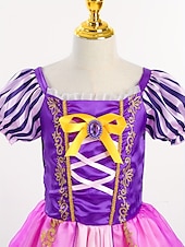 levne Dívčí kostýmy-Rapunzel Pohádkové Princeznovské Květinové šaty Téma Party Kostým Tylové šaty cosplay Filmové kostýmy for Dívčí Dětské Karneval Plesová maškaráda Svatební Svatební host