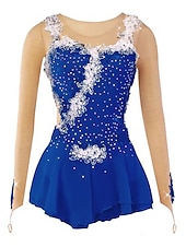 preiswerte Eiskunstlaufkleider-Eiskunstlaufkleid Damen Mädchen Eislaufen Kleider Austattungen Hellgelb Yan-pink  Violett Blume Gitter Spandex Spitze Hochelastisch Ausbildung Wettbewerb Eiskunstlaufkleidung Blume Dummes Licht