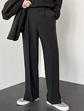 levne Volný-Pánské Oblekové Kalhoty Oblek Kalhoty Kapsy Elastický pas Bez vzoru Pohodlné Prodyšné Venkovní Denní Jdeme ven Módní Na běžné nošení Černá Vodní modrá