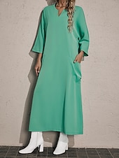 ieftine Rochii de Vacanță-Pentru femei Rochie Maxi lungă Rochie Lunga Rochie Maxi Rochie casual Rochie imprimata Rochie de primăvară De Bază Clasic Modern În aer liber Vacanță Zilnic Potrivire Largă Frunză Simplu Lungime