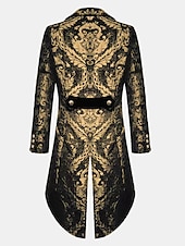 abordables Blazers et vestes-blazer décontracté pour homme noir doré vampire gothique veste grande taille showman smoking queue-de-pie robe redingote steampunk victorien