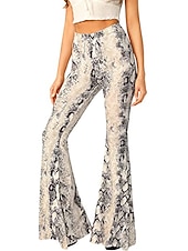 Women's Flare Leggings Fashion Streetwear Full Length High Waist Snake Print Printing Comfort Breathability Soft Micro-elastic Vacation Street Daily Print Fall Winter 6