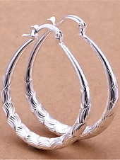 abordables Pendientes-Mujer Pendientes Moda Exterior Geometría Arete