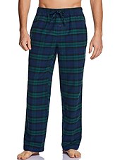 baratos Pijamas-Homens Loungewear Roupa de Dormir Conjunto de Pijama Top e calça de pijama 2 Peças Xadrez à moda Casual Conforto Casa Diário Algodão Conforto Lapela Manga Longa Camisa Social Calça Com Cordão Cintura