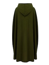 abordables Abrigos de Invierno-Mujer Capa / Capas Exterior Ropa Cotidiana Noche Otoño Invierno Largo Abrigo Ajuste regular Resistente al Viento Mantiene abrigado Elegante Estilo clásico Casual Chaquetas Manga 3/4 Plano Demasiado
